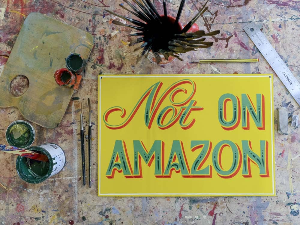 Joby Carter not on amazon hand painted sign