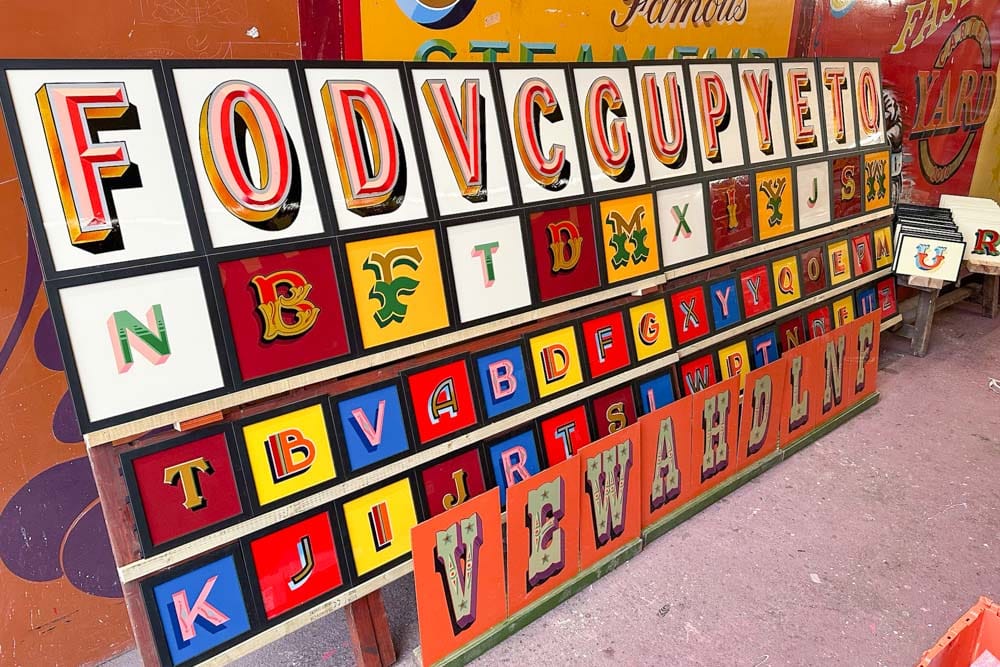 hand painted letters by Joby Carter