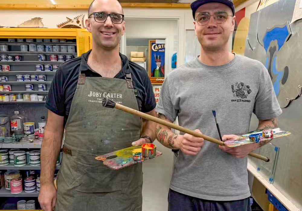 Meet Sam: Joby Carter takes on his second signwriting apprentice