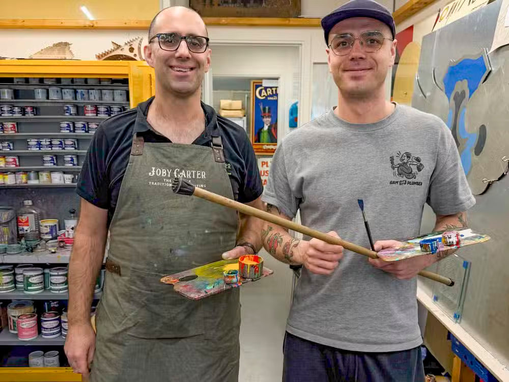 Meet Sam: Joby Carter takes on his second signwriting apprentice