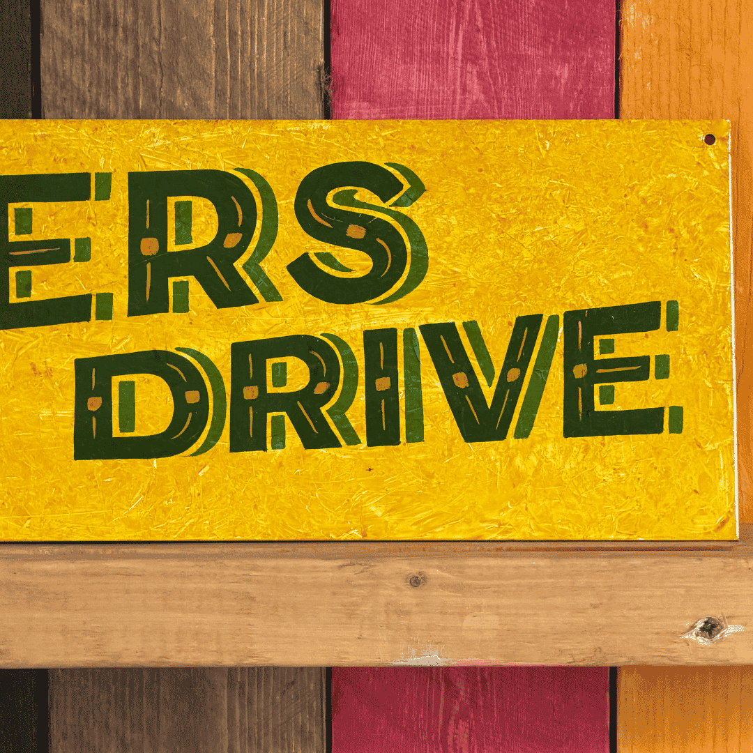 Cheers Drive - Original Painted Sign
