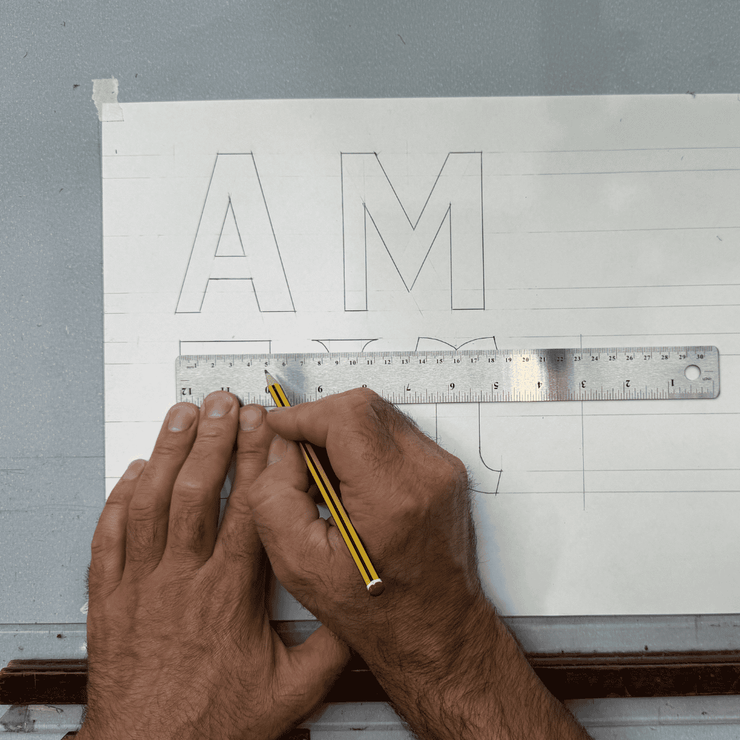Signwriter's Cork Backed Ruler
