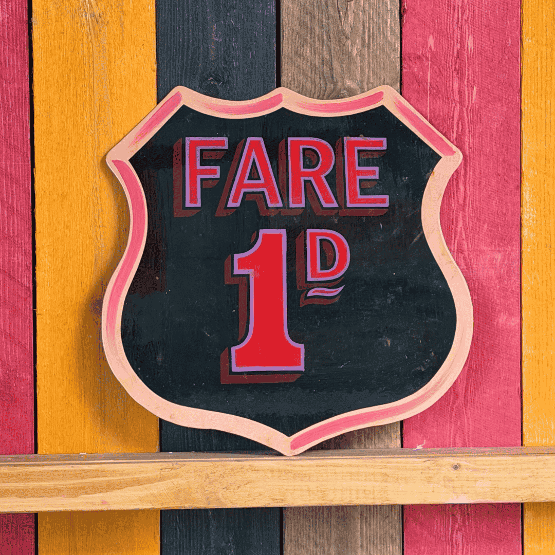 FARE 1D - Original Painted Sign
