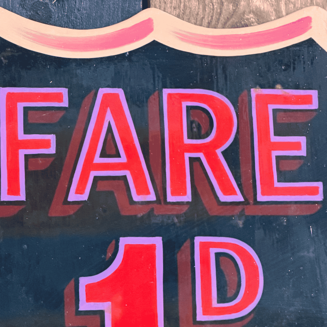 FARE 1D - Original Painted Sign