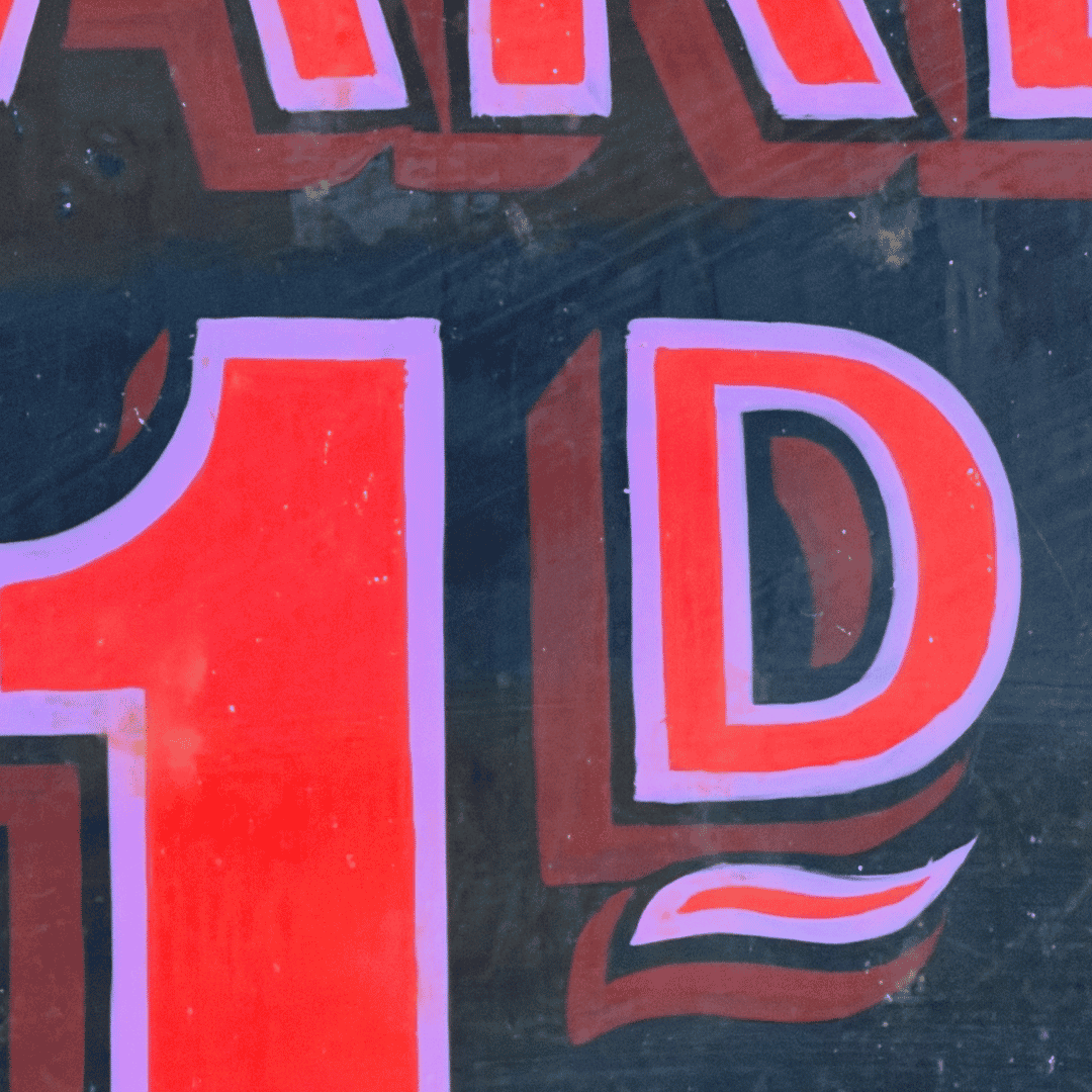 FARE 1D - Original Painted Sign