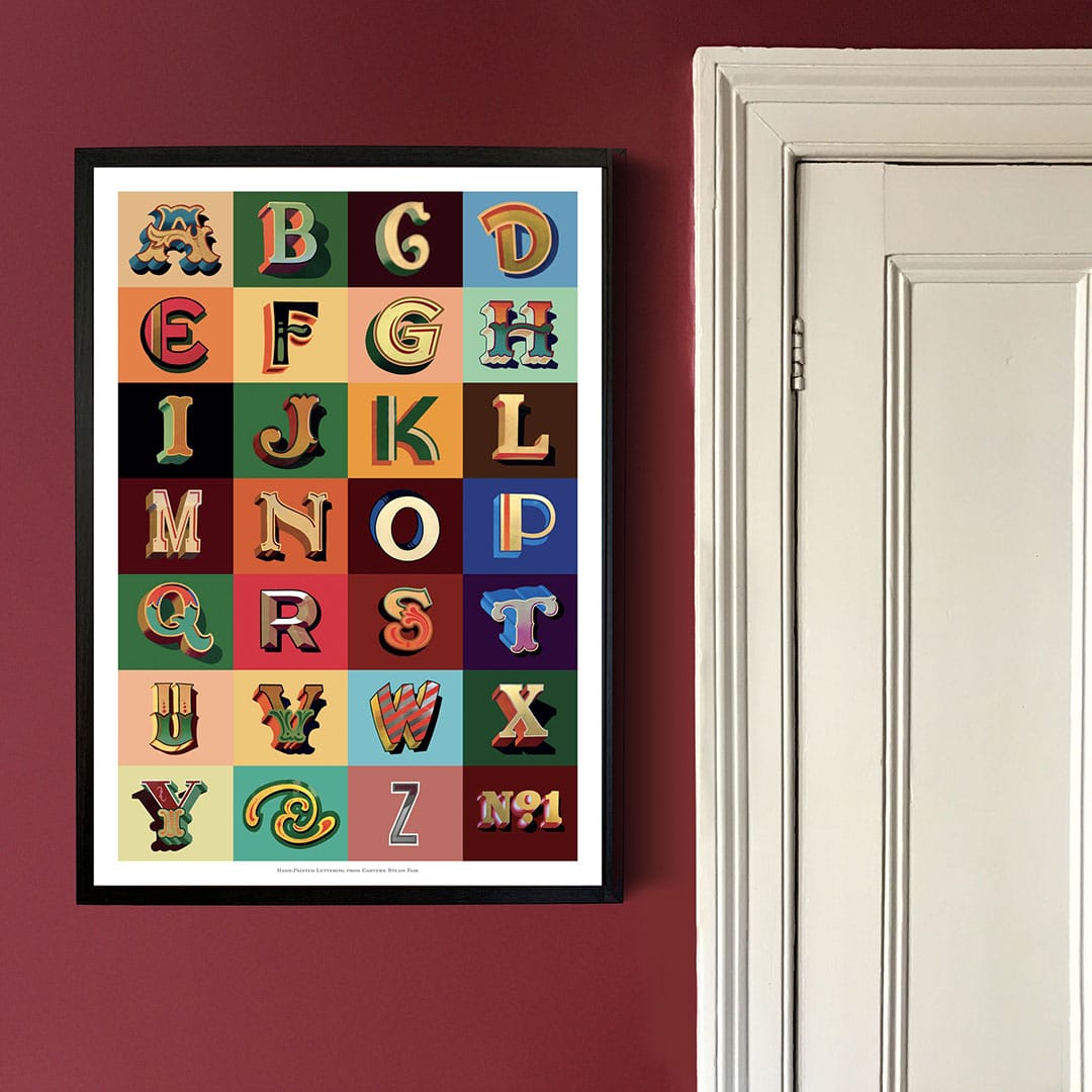 Joby Carter fancy lettering poster