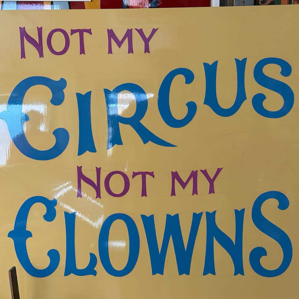 a fairground sign