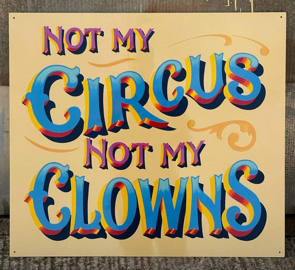 Joby Carter hand painted sign