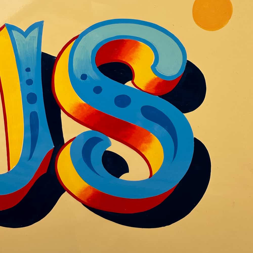 close up of a fairground sign