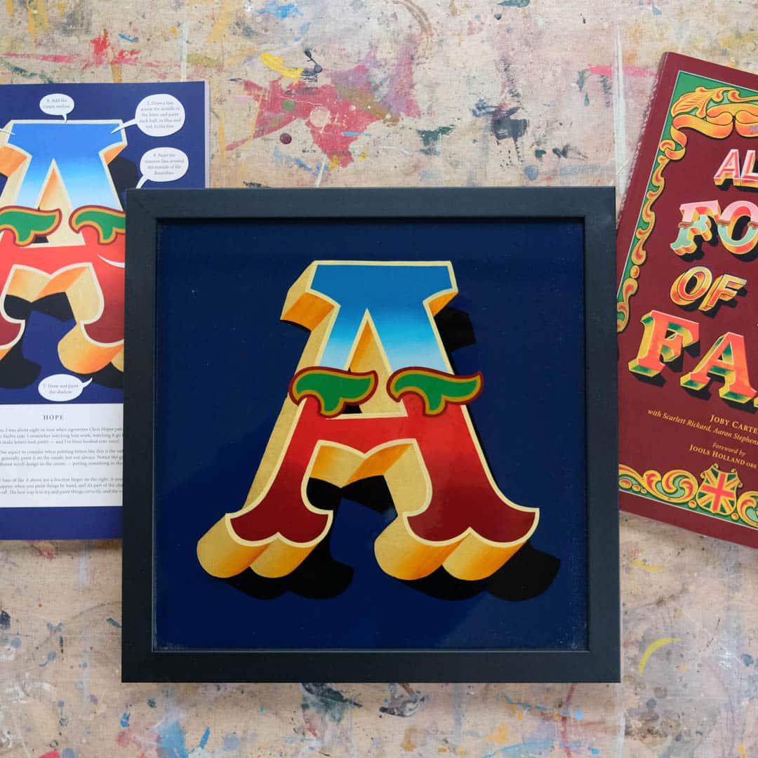 Joby Carter hand painted lettering in style of Hope