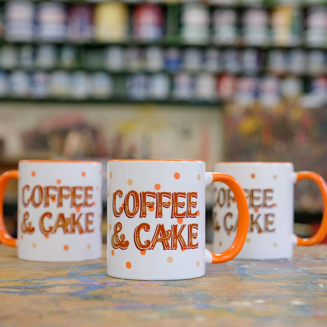Coffee and cake pair of Joby Carter mugs
