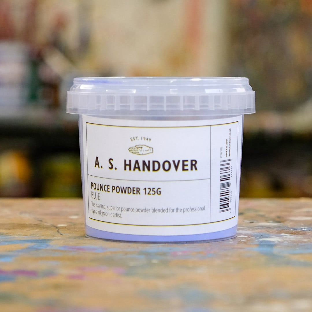 Joby Carter Signwriting suppliers - blue pounce powder