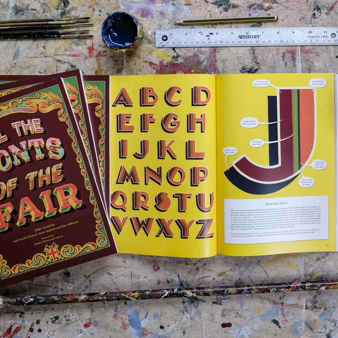 Joby Carter hand painted letters Dodegm Deco J