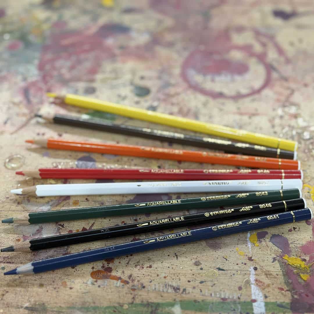 Wax Stabilo Aquarelle Pencils