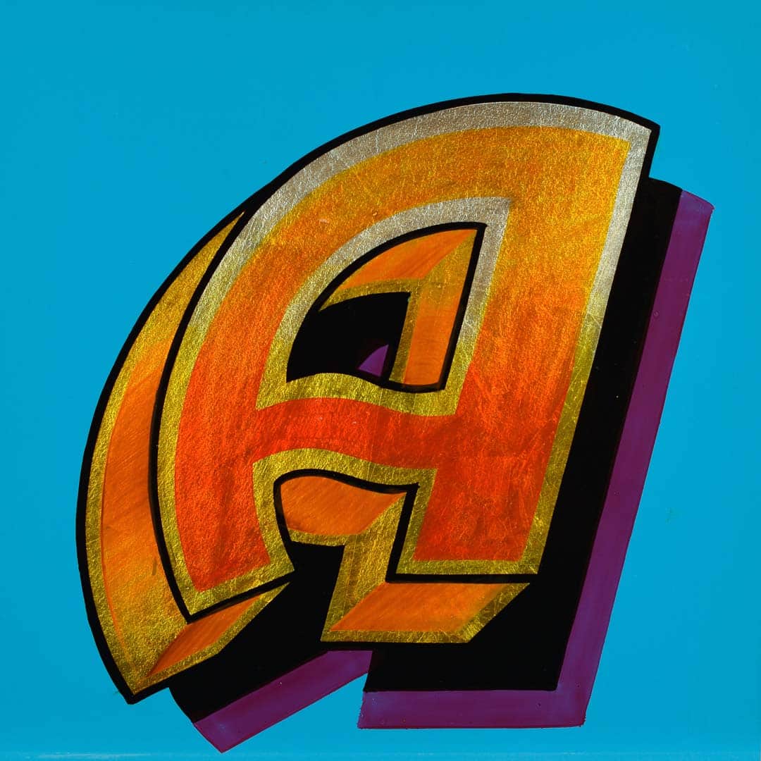 Joby Carter Hand painted letter by Aaron Stevens: Fowlephabet
