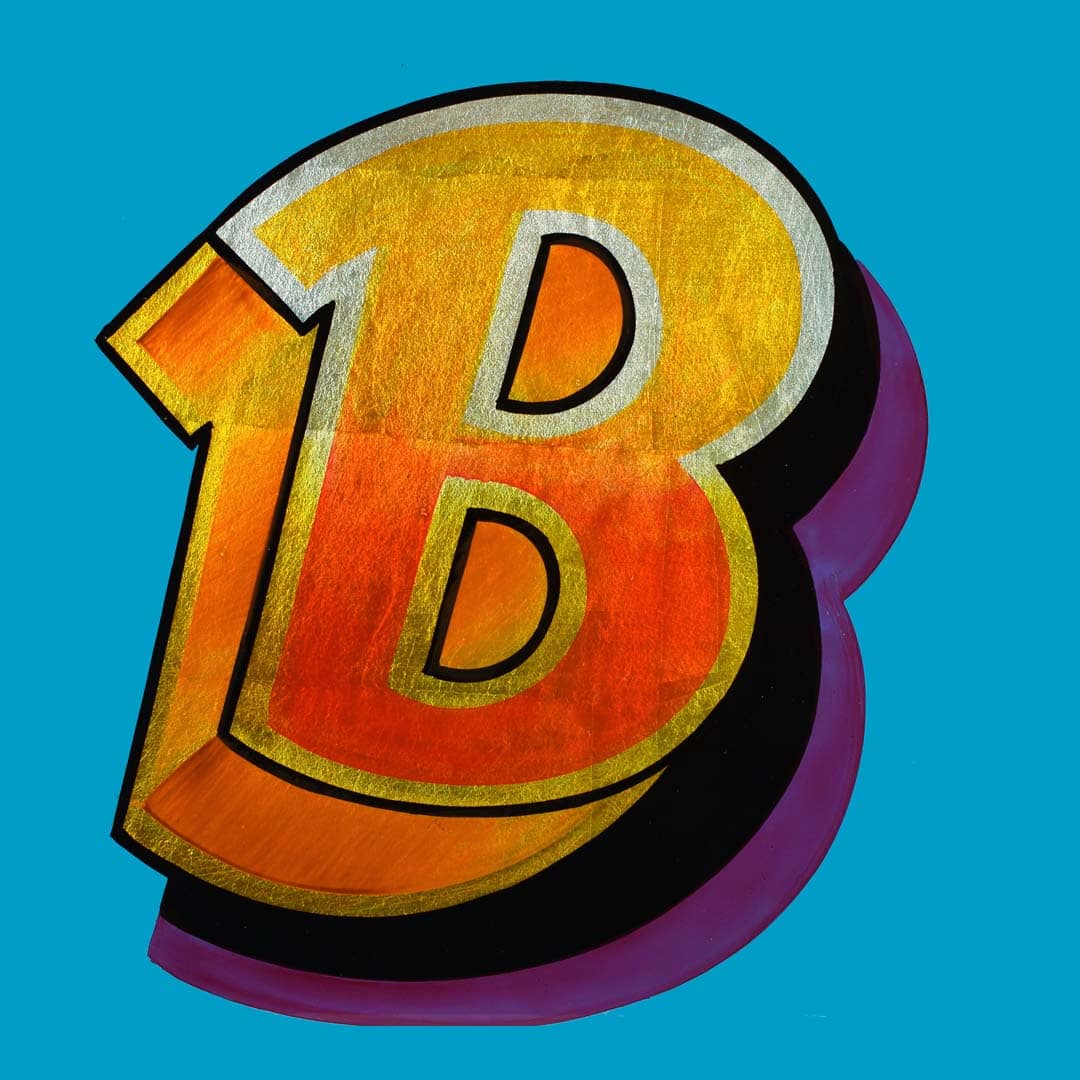 Joby Carter Hand painted letter by Aaron Stevens: Fowlephabet