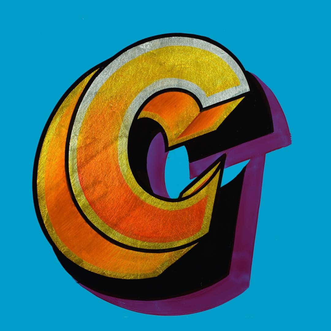 Joby Carter Hand painted letter by Aaron Stevens: Fowlephabet