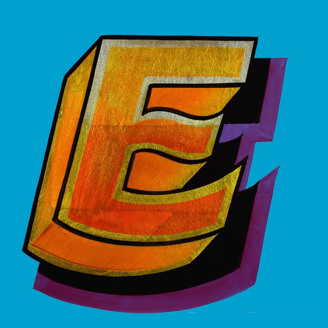 Joby Carter Hand painted letter by Aaron Stevens: Fowlephabet
