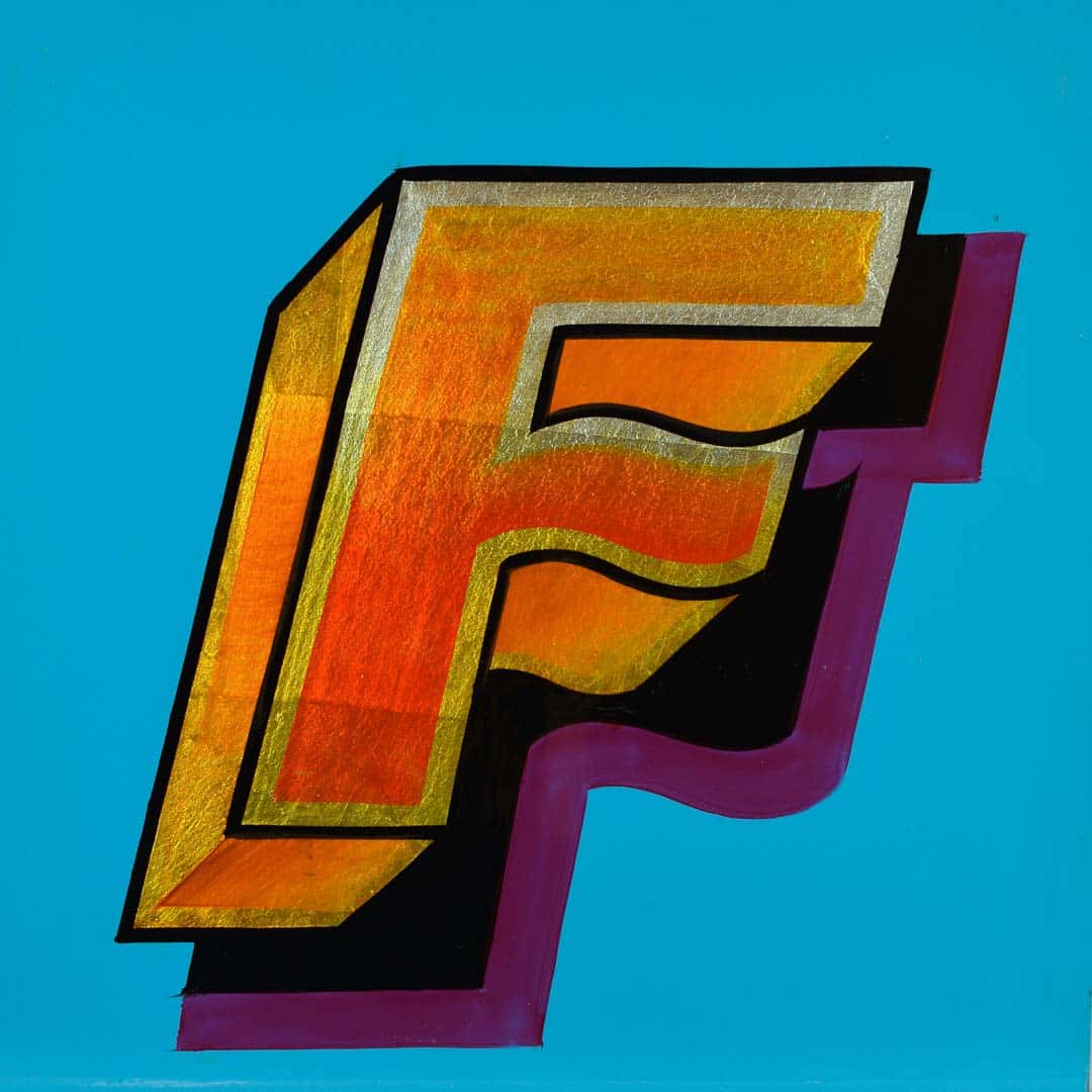 Joby Carter Hand painted letter by Aaron Stevens: Fowlephabet
