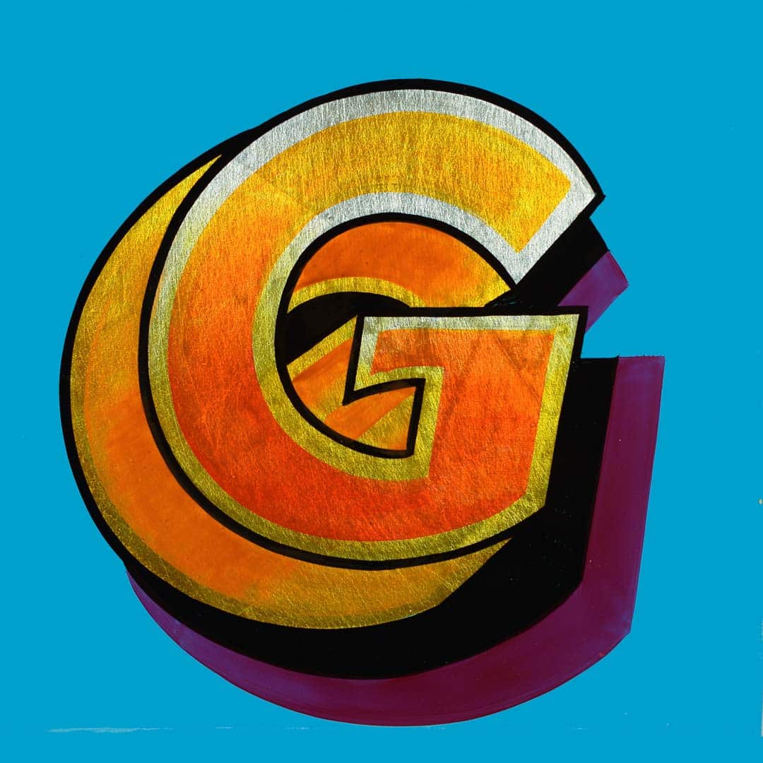 Joby Carter Hand painted letter by Aaron Stevens: Fowlephabet
