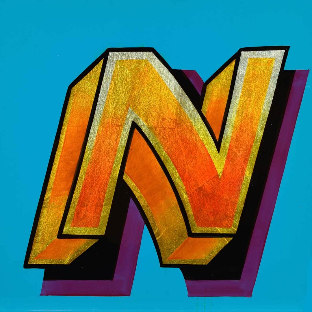 Joby Carter Hand painted letter by Aaron Stevens: Fowlephabet