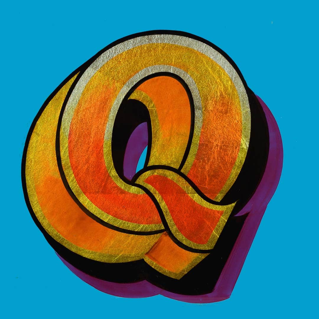 Joby Carter Hand painted letter by Aaron Stevens: Fowlephabet