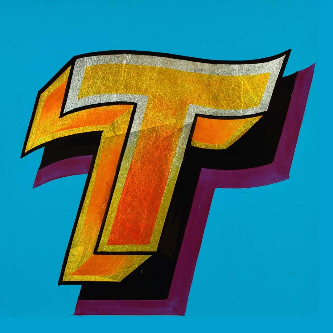 Joby Carter Hand painted letter by Aaron Stevens: Fowlephabet