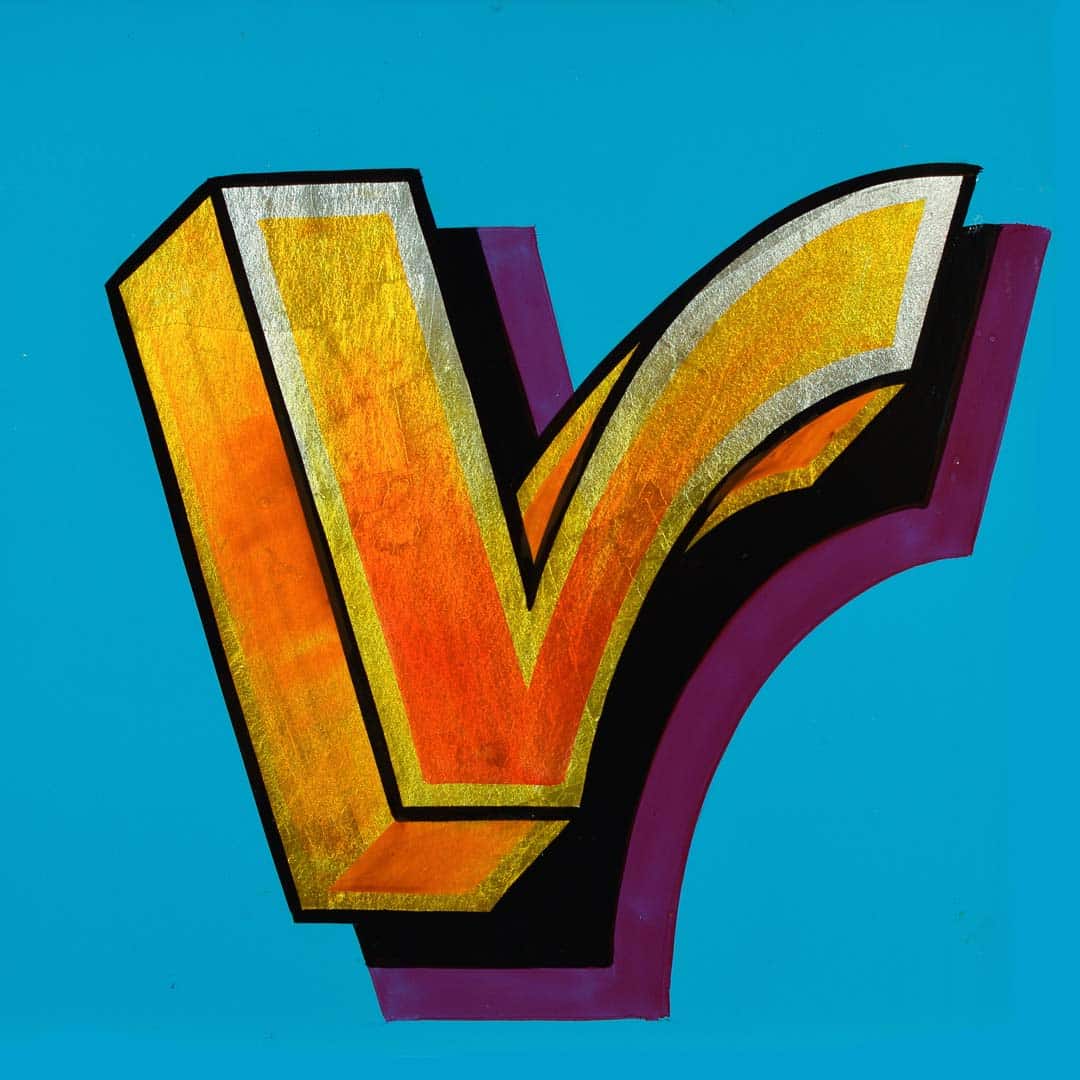 Joby Carter Hand painted letter by Aaron Stevens: Fowlephabet