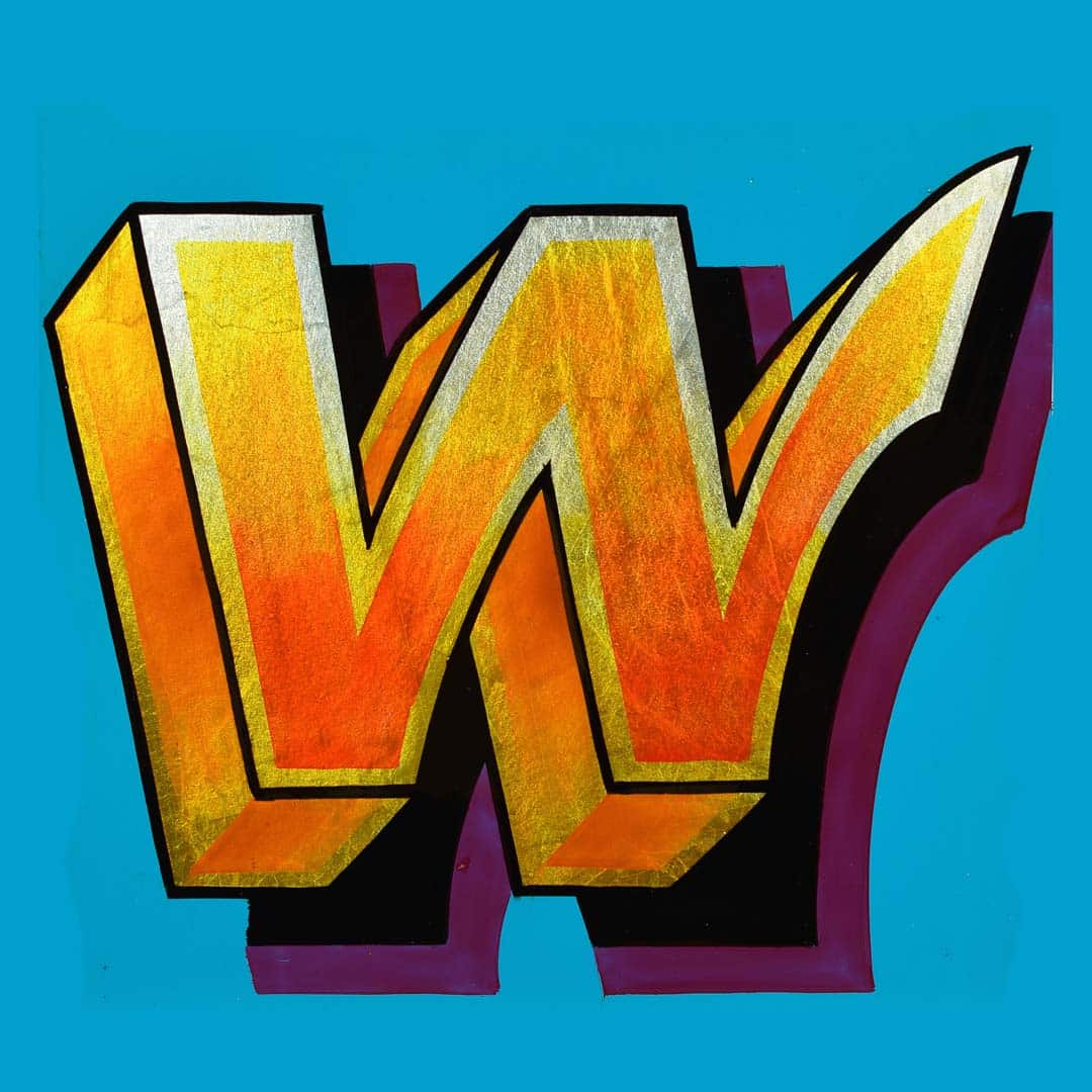 Joby Carter Hand painted letter by Aaron Stevens: Fowlephabet