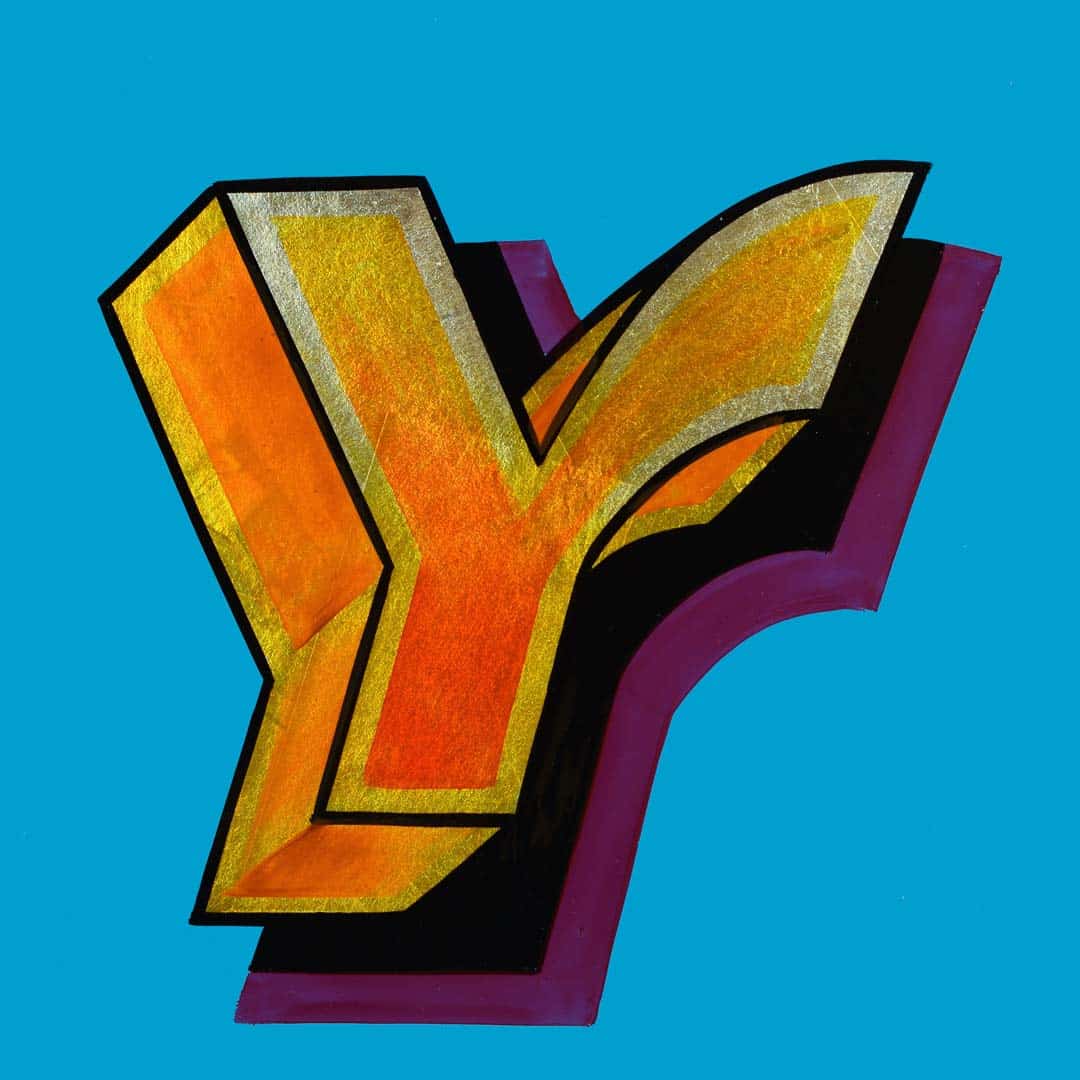Joby Carter Hand painted letter by Aaron Stevens: Fowlephabet