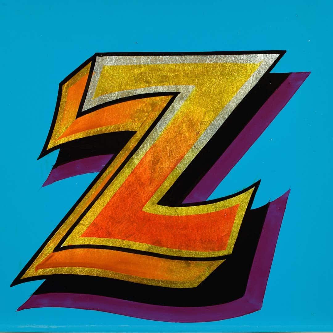 Joby Carter Hand painted letter by Aaron Stevens: Fowlephabet