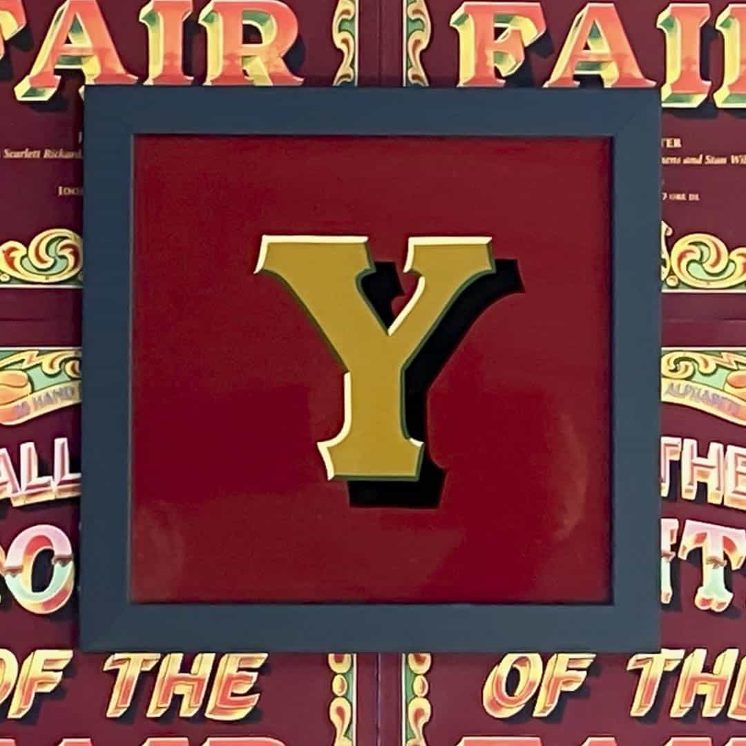 Joby Carter hand painted letters howellphabet Y