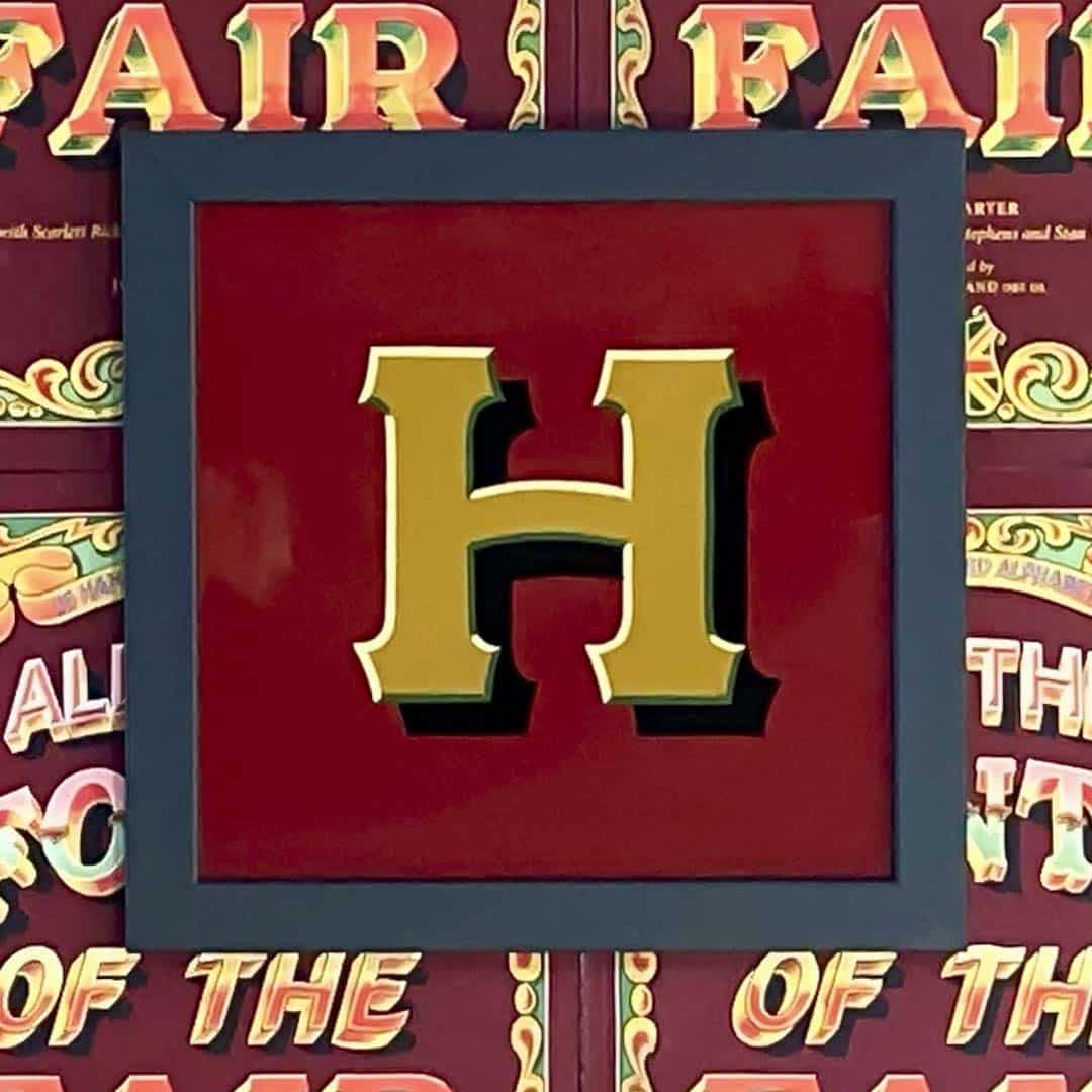 Joby Carter hand painted letters howellphabet H