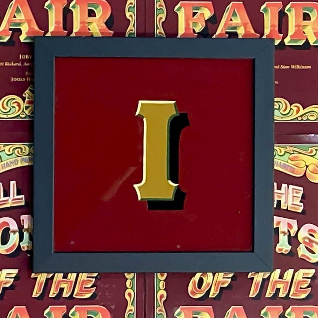 Joby Carter hand painted letters howellphabet I