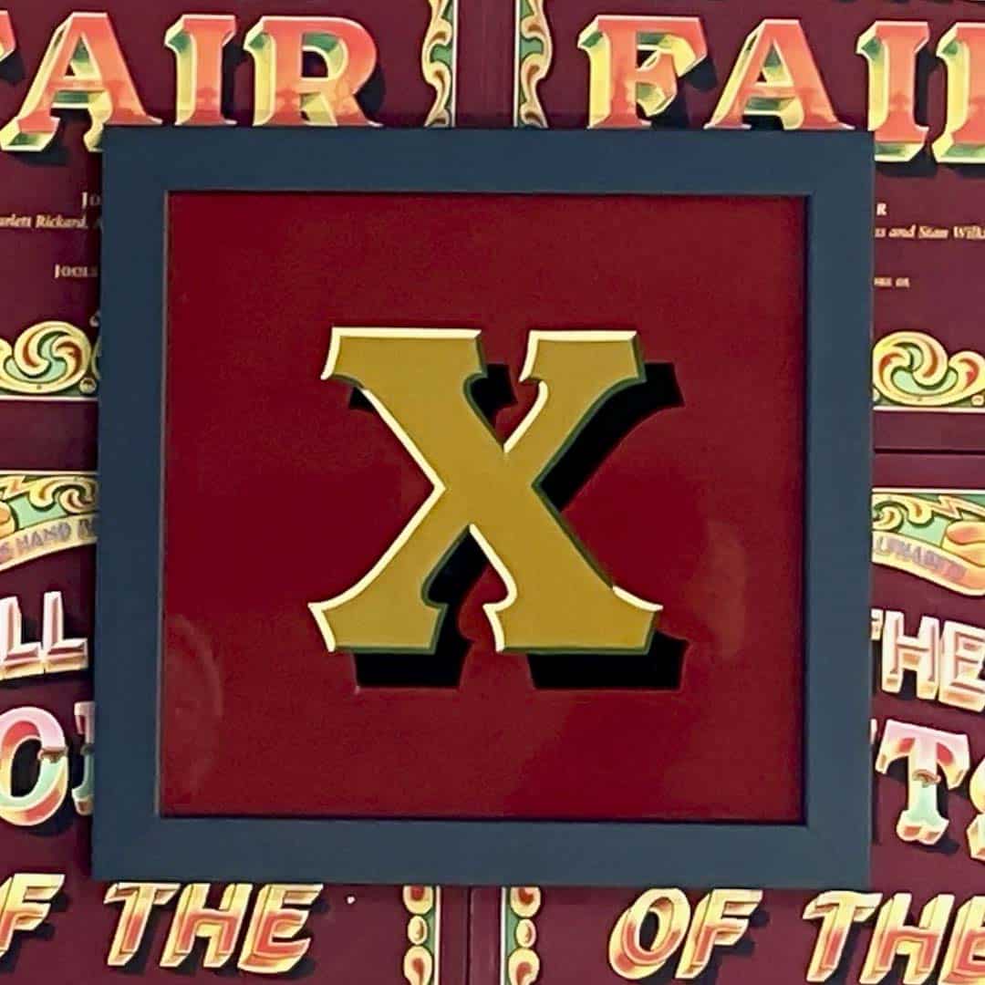 Joby Carter hand painted letters howellphabet X