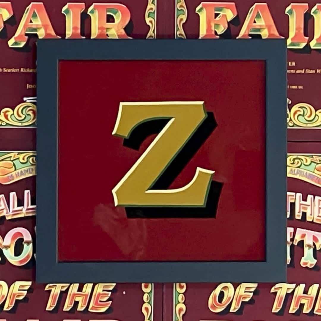 Joby Carter hand painted letters howellphabet Z