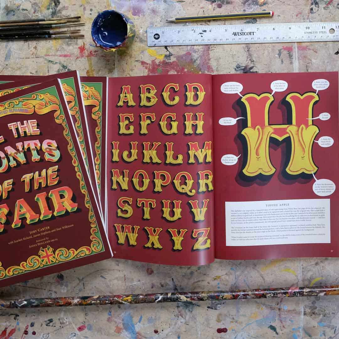 Joby Carter hand painted letters Toffee apple