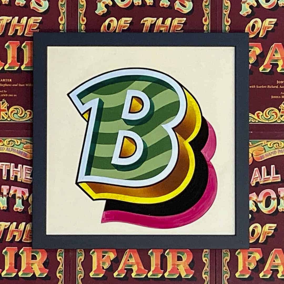 Joby Carter hand painted letters All Sorts B