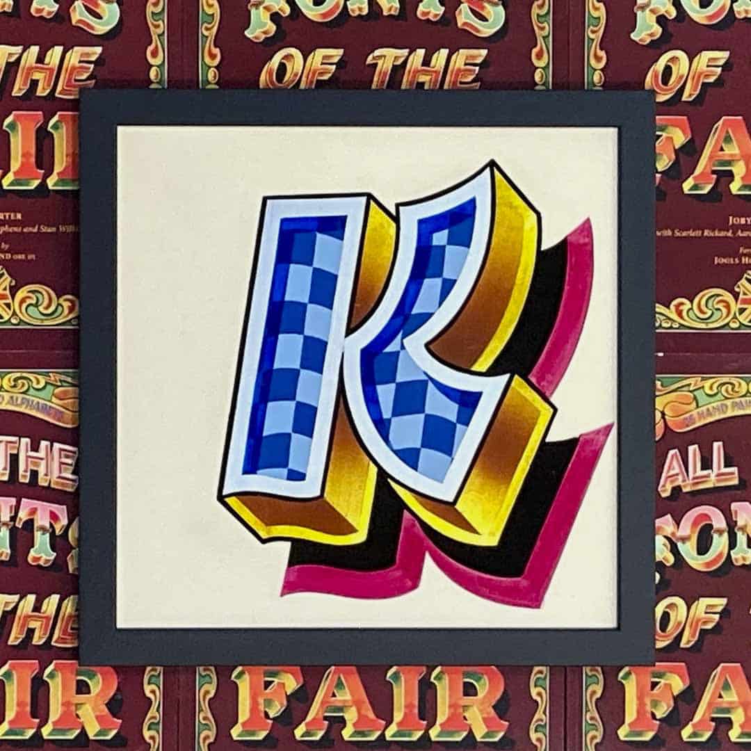 Joby Carter hand painted letters All Sorts K