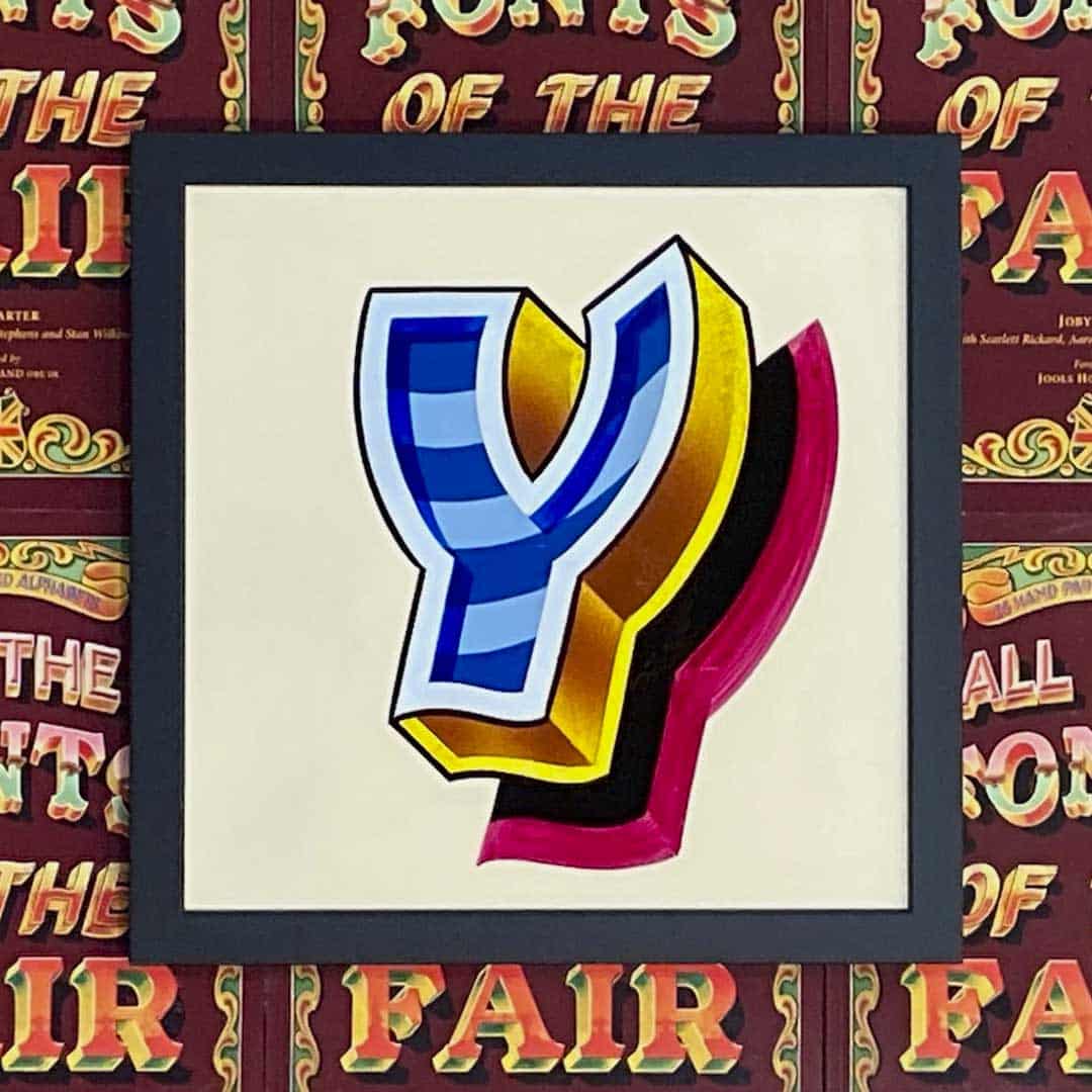Joby Carter hand painted letters All Sorts Y