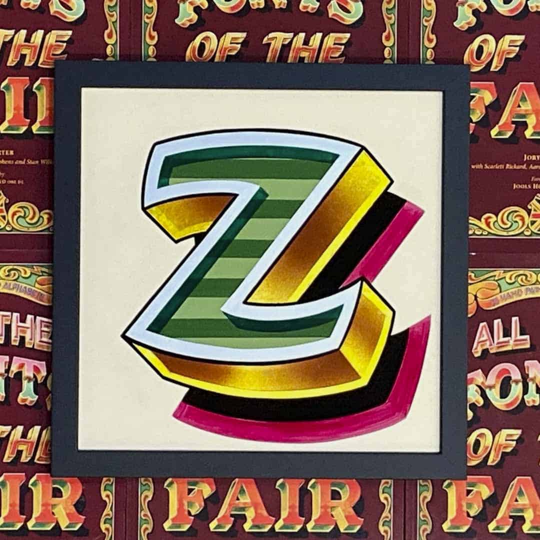 Joby Carter hand painted letters All Sorts Z