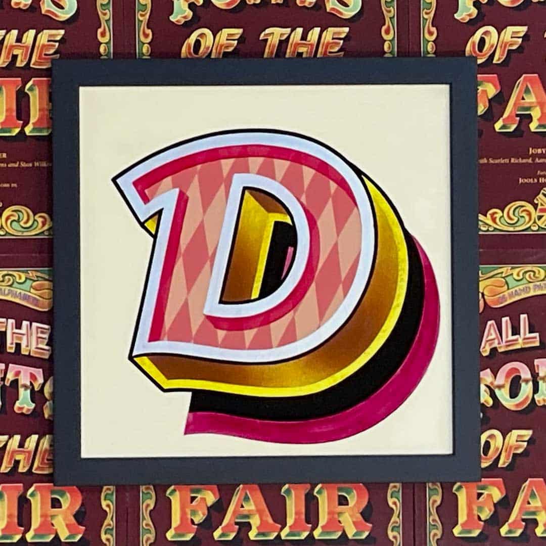 Joby Carter hand painted letters All Sorts D
