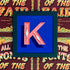 Joby Carter hand painted letters Diamonds and pearls K