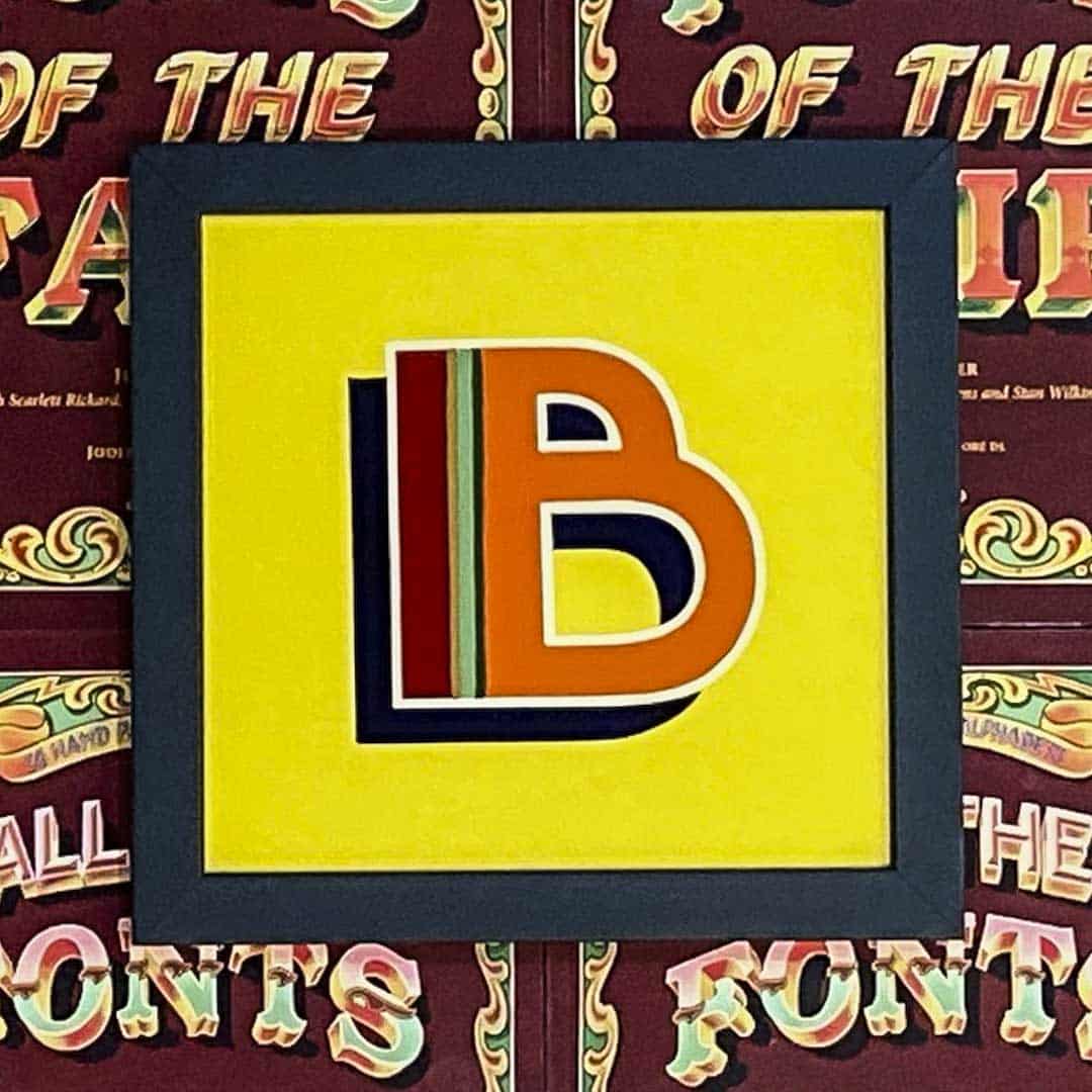 Joby Carter hand painted letters Dodgem deco B