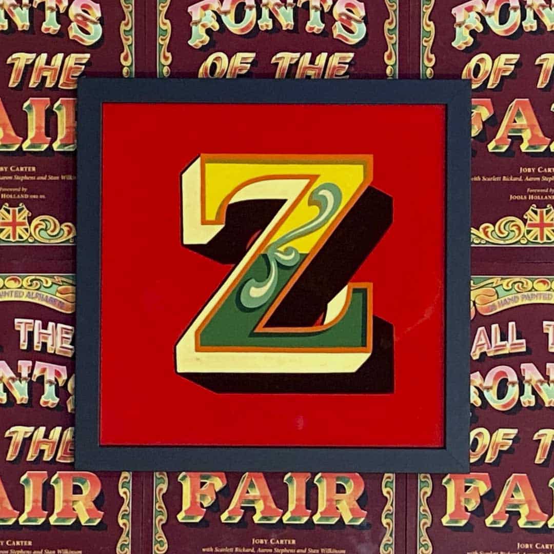 Joby Carter hand painted letters Old Carters Z