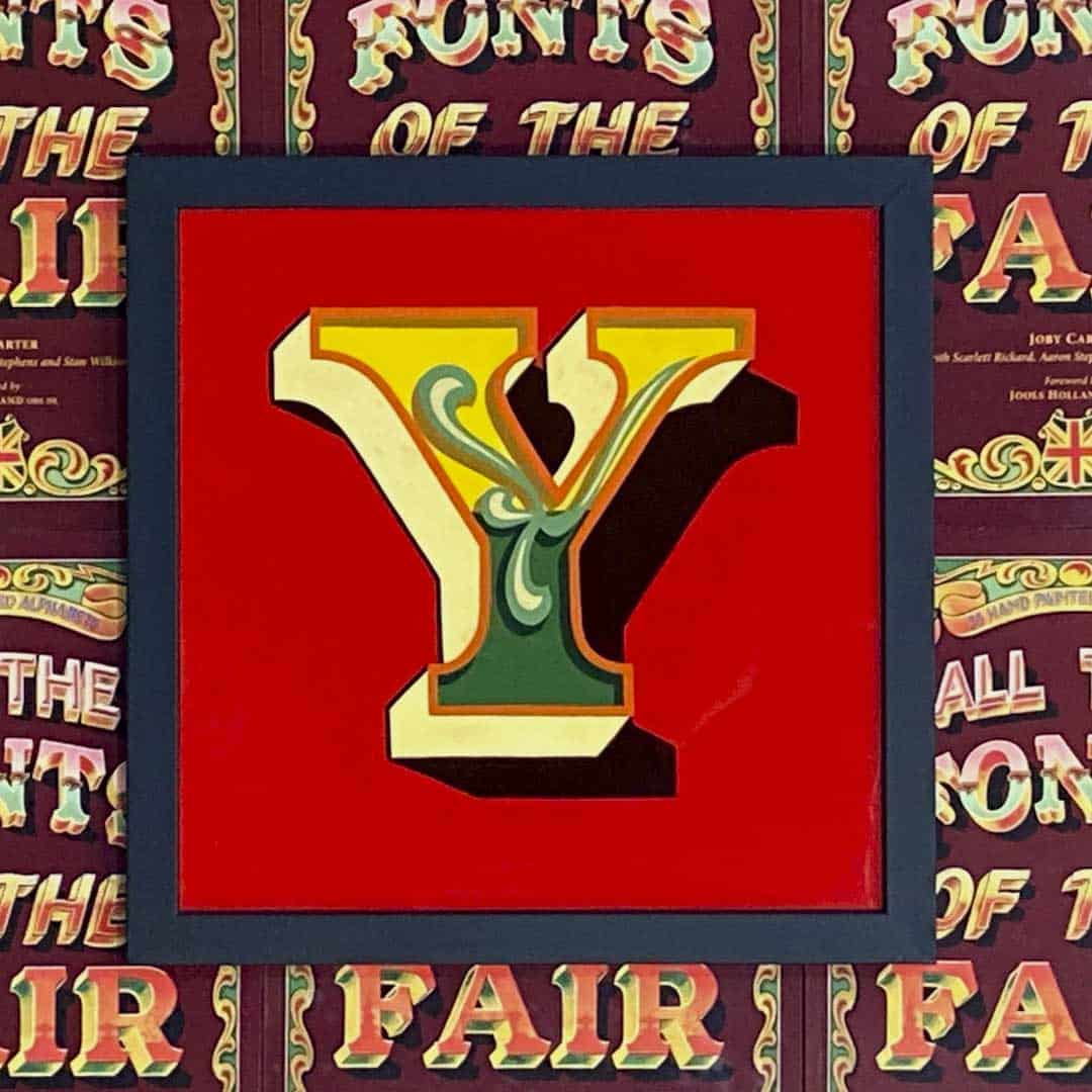 Joby Carter hand painted letters Old Carters Y