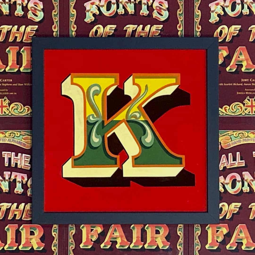 Joby Carter hand painted letters Old Carters K