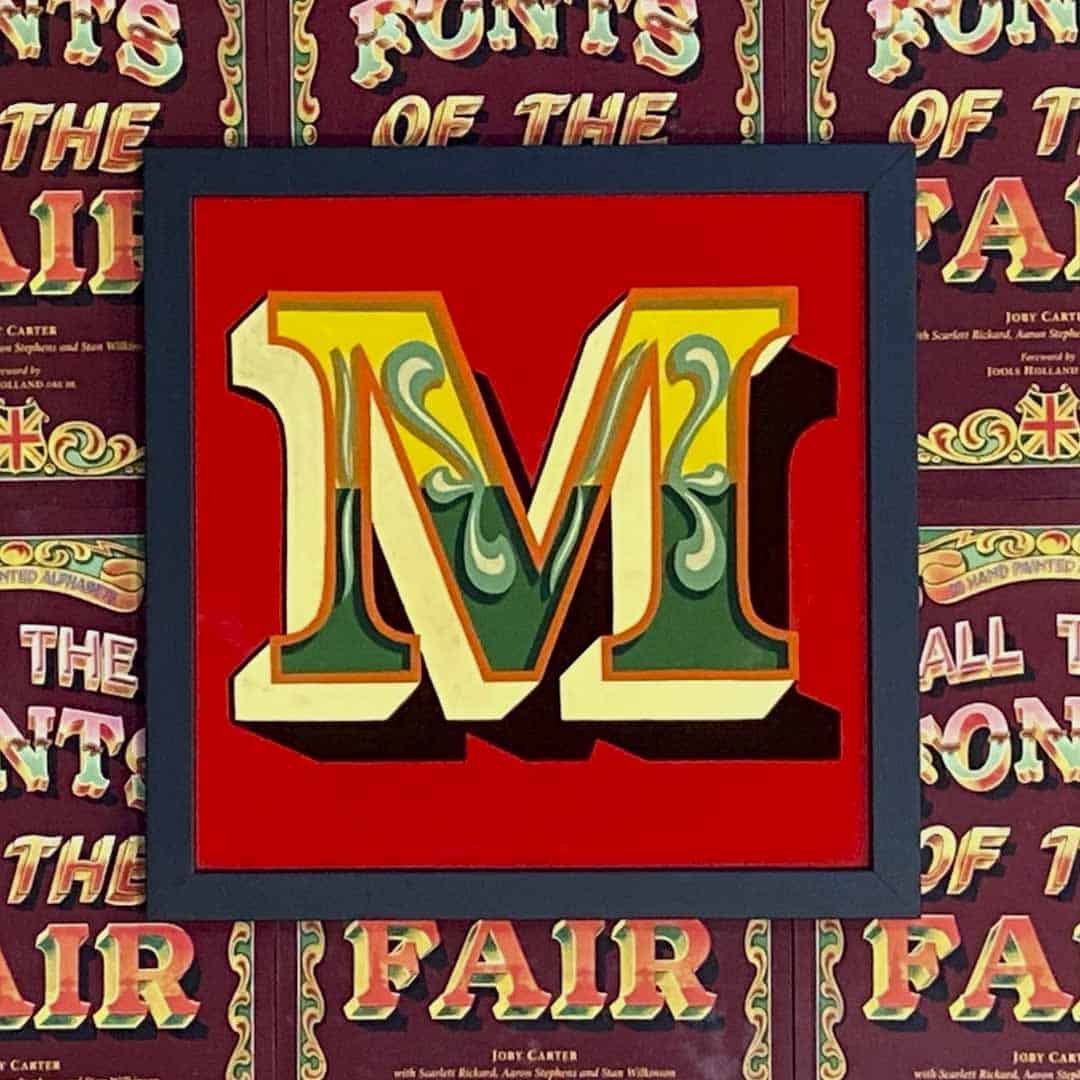 Joby Carter hand painted letters Old Carters M