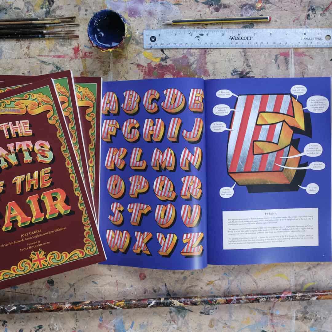 Joby Carter hand painted letters in the style of Edwin Hall from All the fonts of the fair