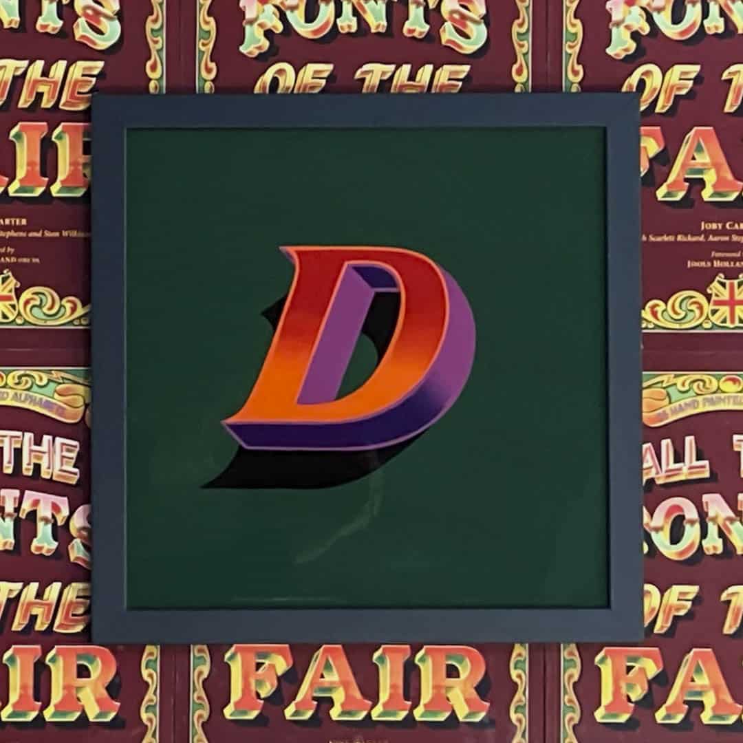 Joby Carter hand painted letters Speedway D